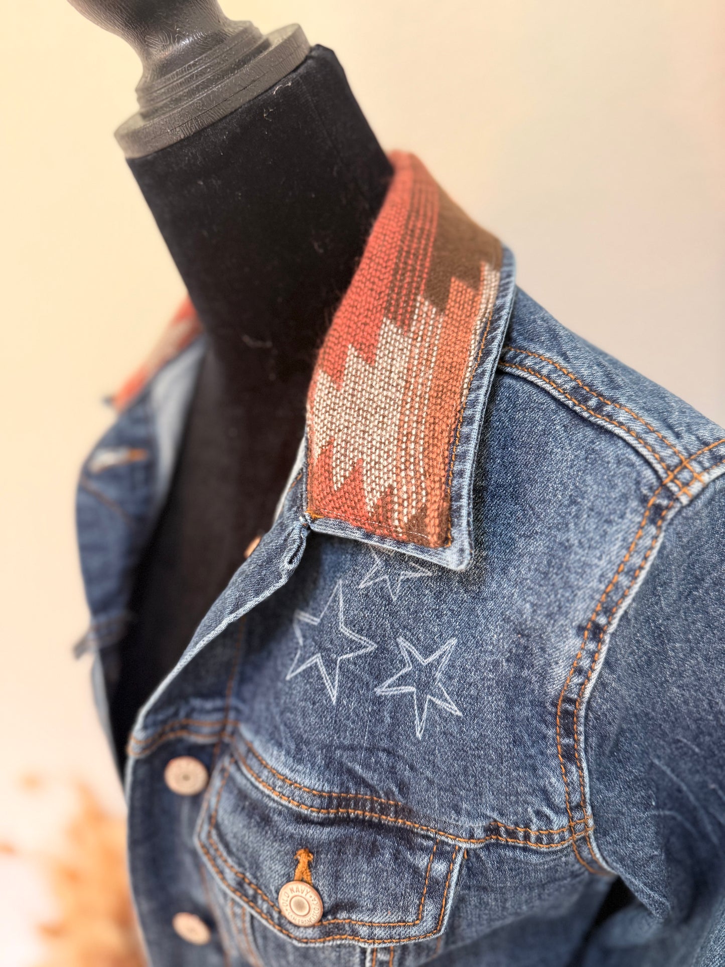 Wild Ride Denim Jacket | Upcycled Western | Size Medium