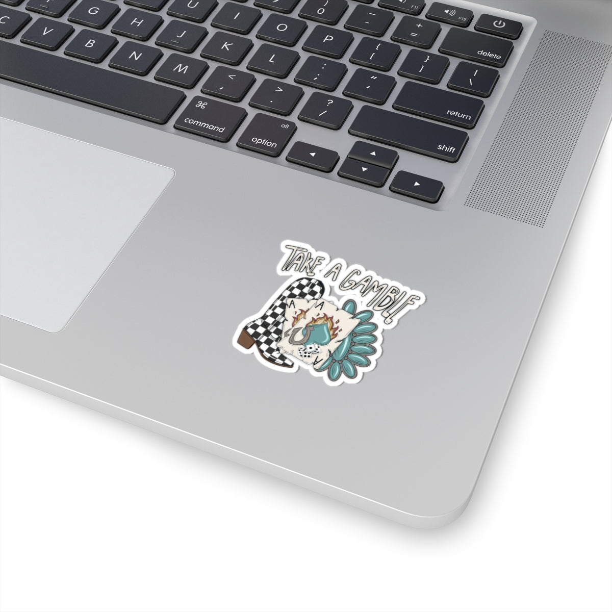 Take a Gamble Western Sticker | Cowgirl Boot & Playing Card Decal