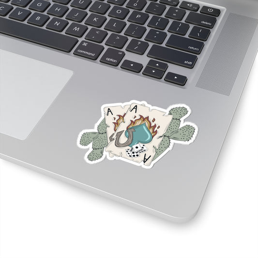 Western Ace Cowgirl Sticker | Western Decal