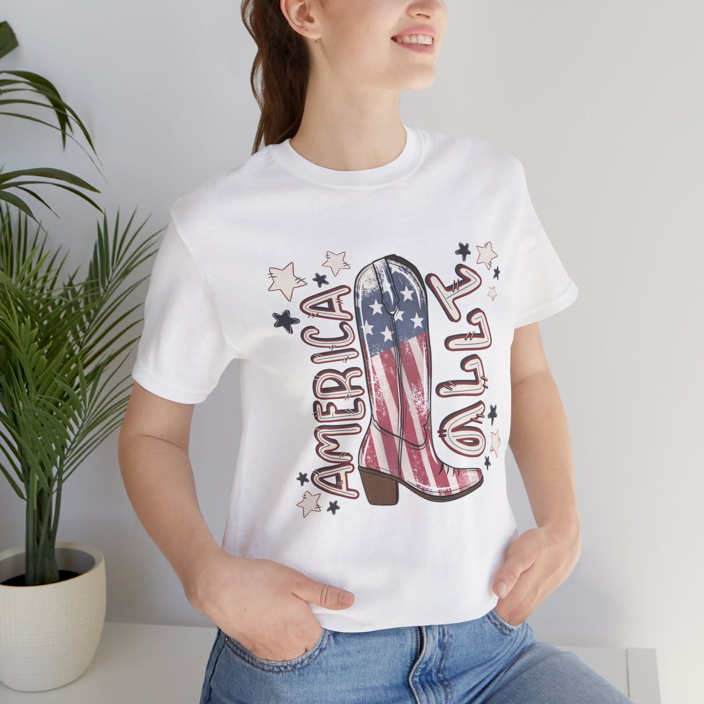 Red White & Boots Tee