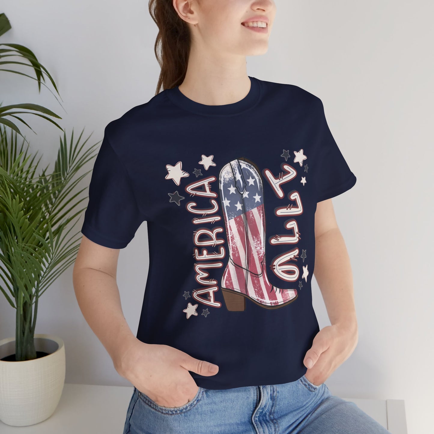 Red White & Boots Tee