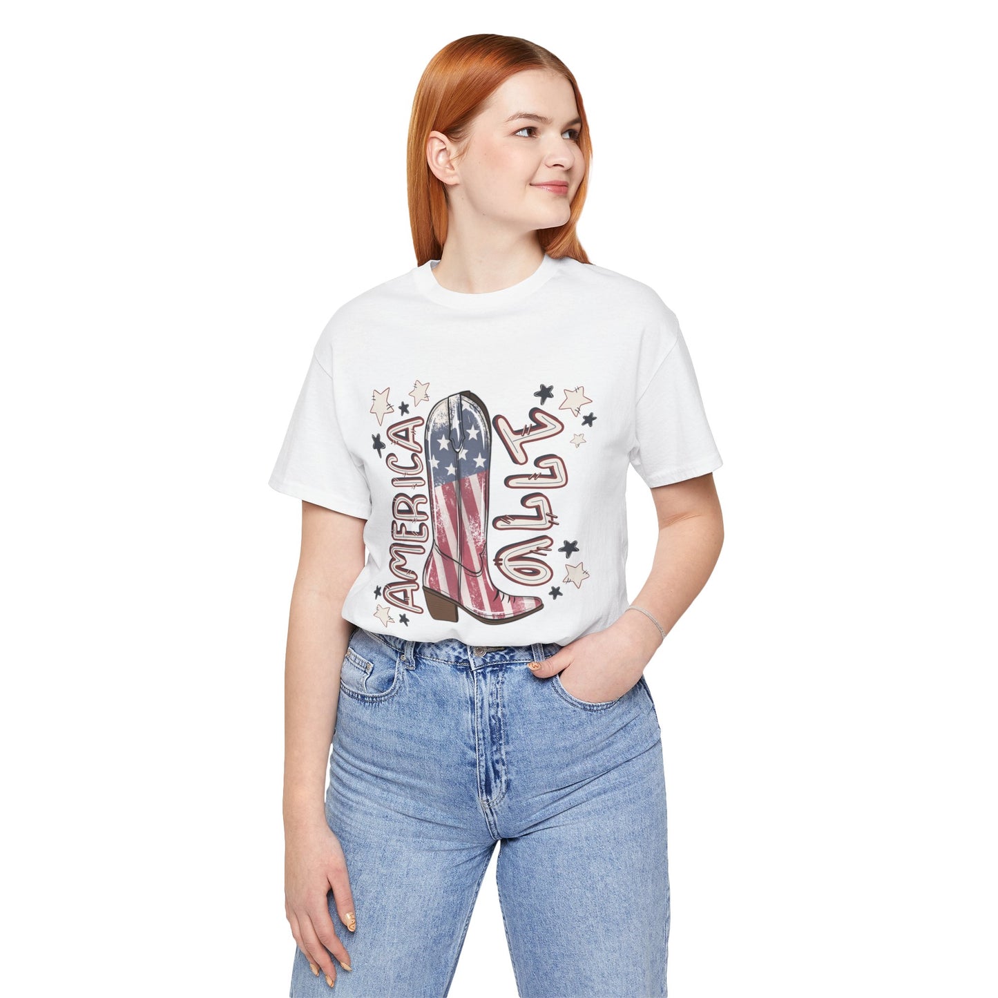 Red White & Boots Tee