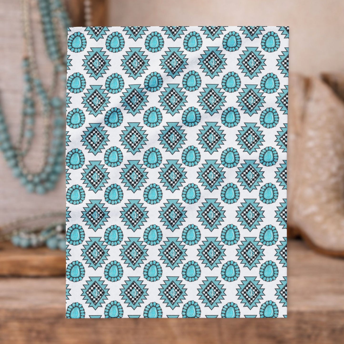 Turquoise Desert Aztec Throw