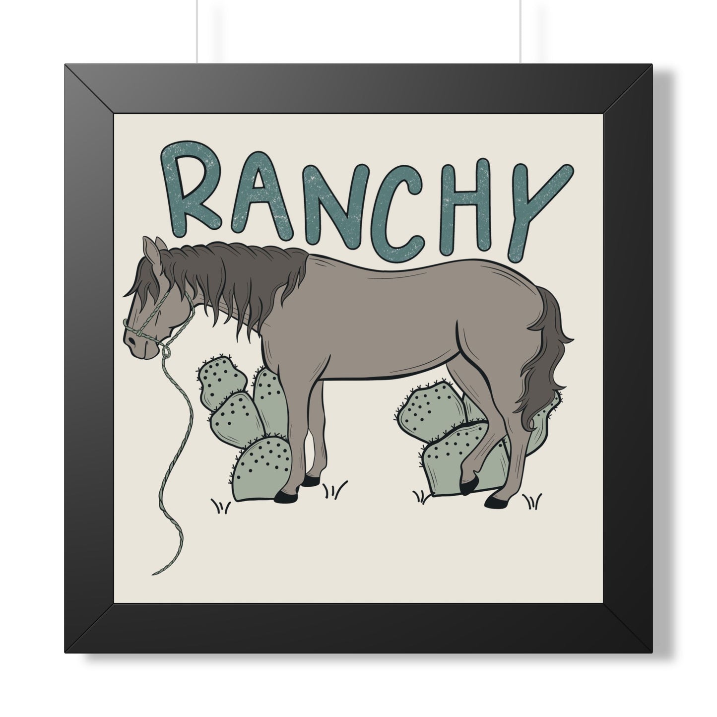 Ranchy Framed Poster — Western Cowgirl Wall Art