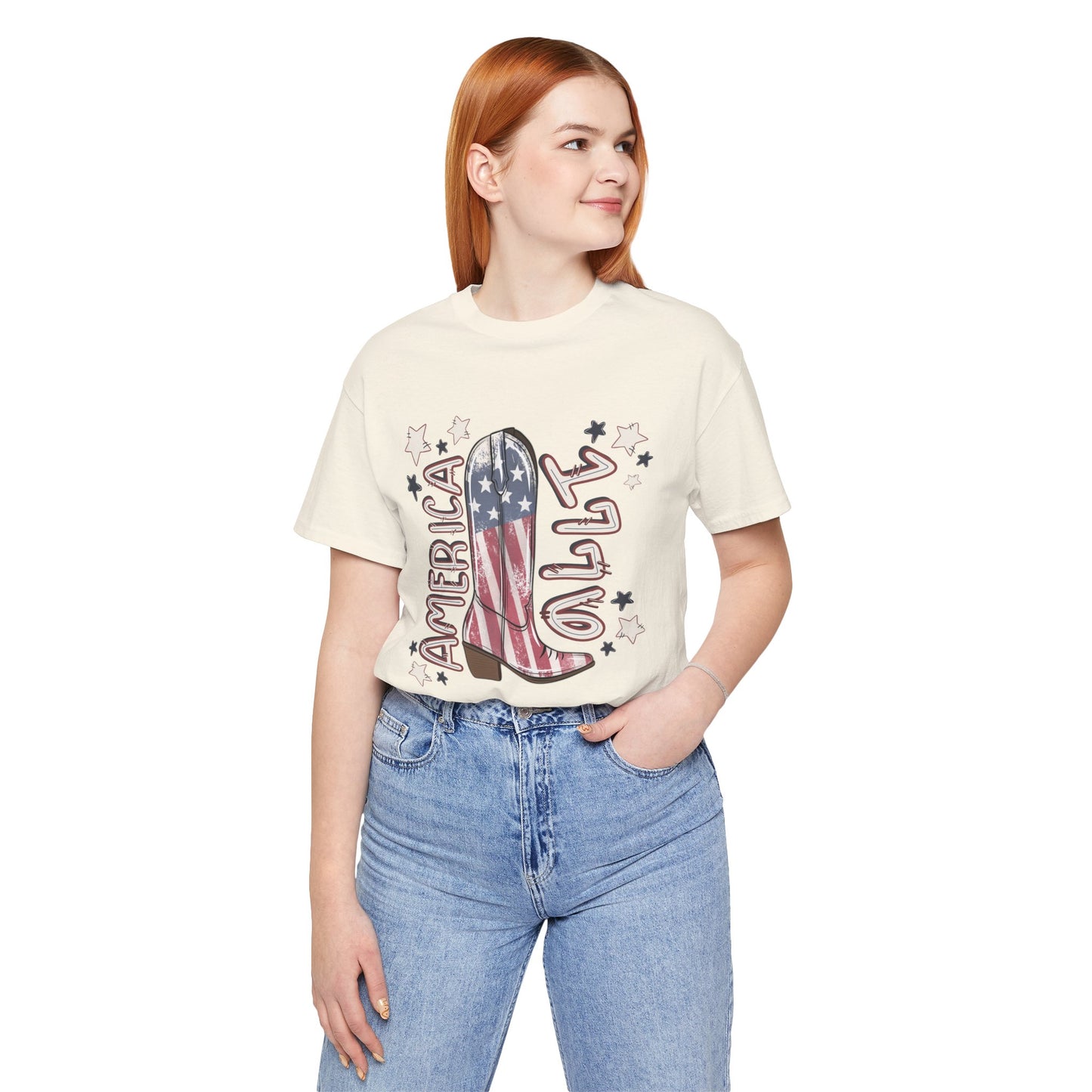 Red White & Boots Tee