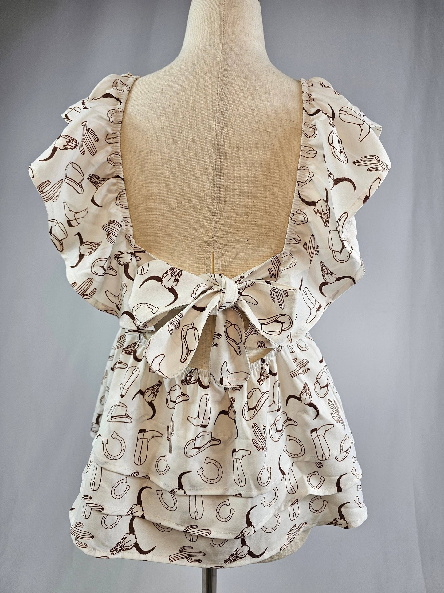 Southern Belle Back Tie Blouse