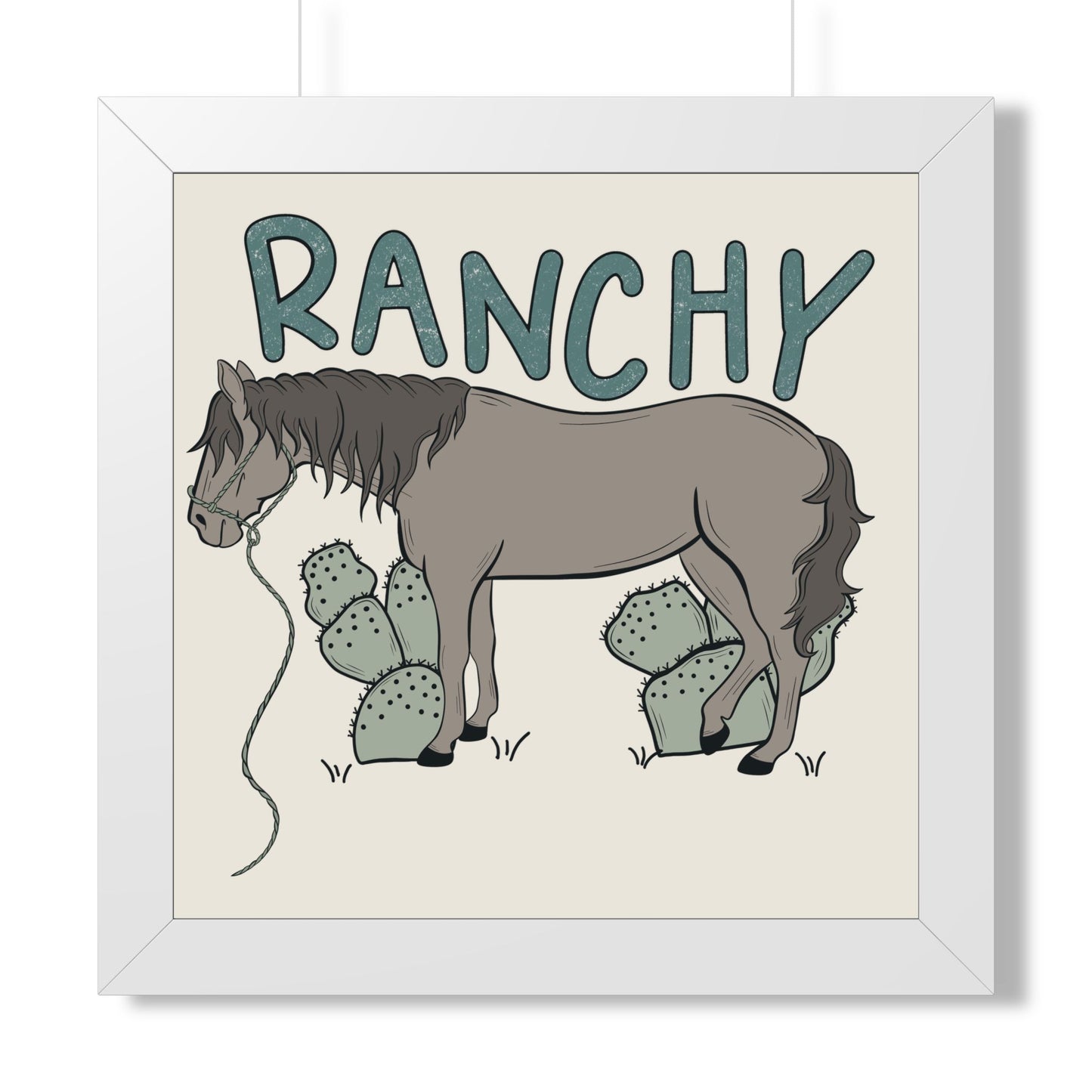 Ranchy Framed Poster — Western Cowgirl Wall Art