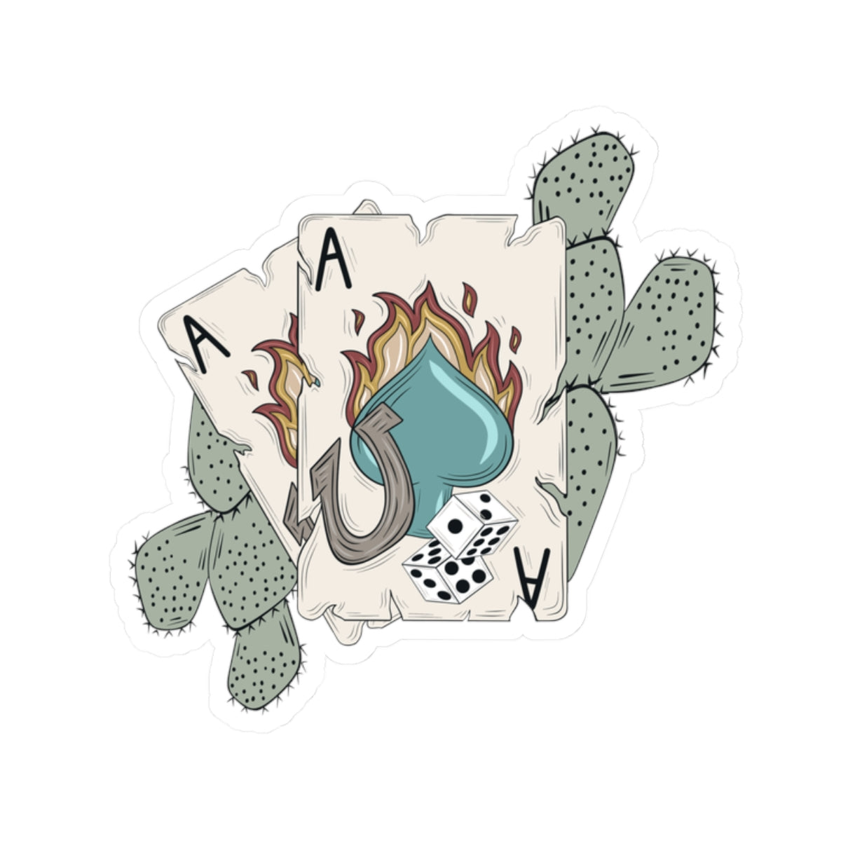 Western Ace Cowgirl Sticker | Western Decal