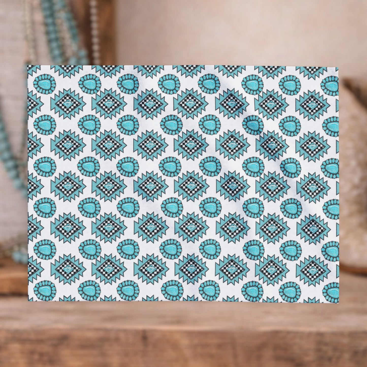 Turquoise Desert Aztec Throw
