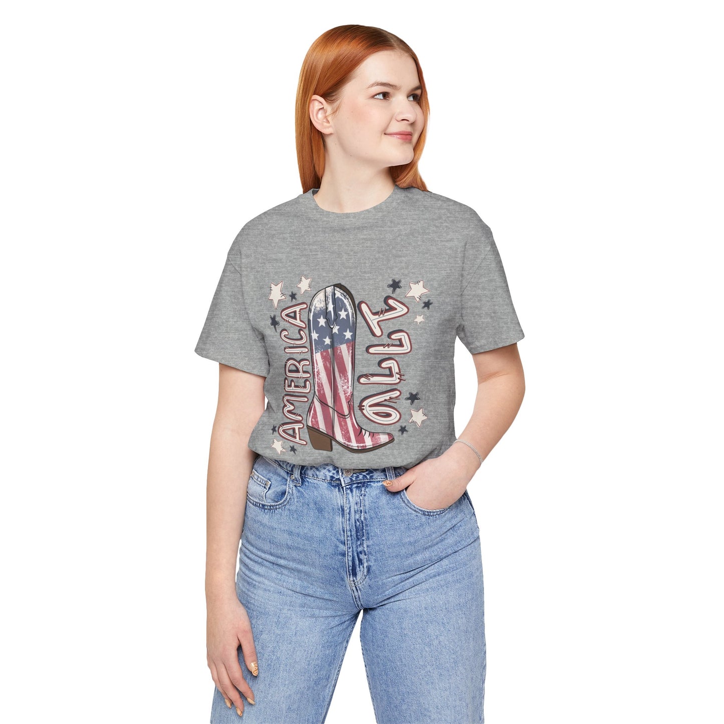 Red White & Boots Tee