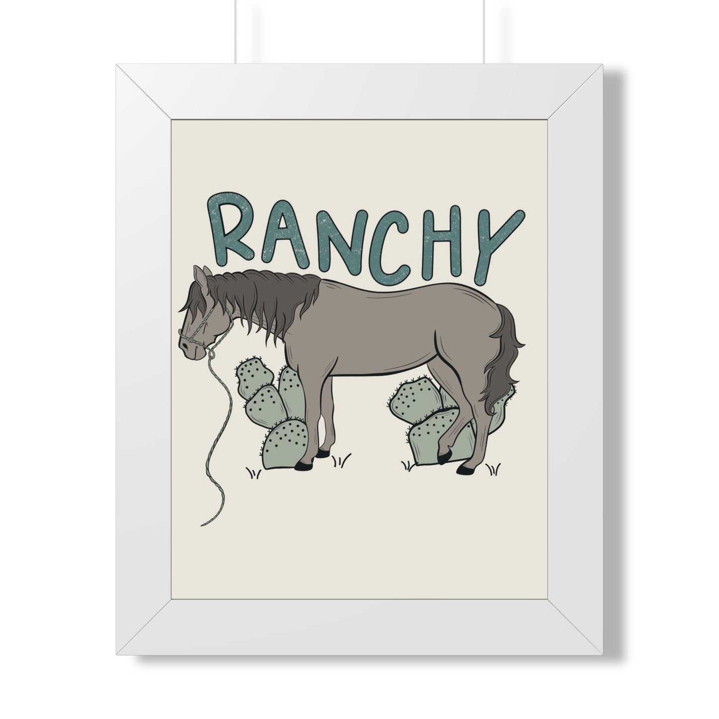 Ranchy Framed Poster — Western Cowgirl Wall Art