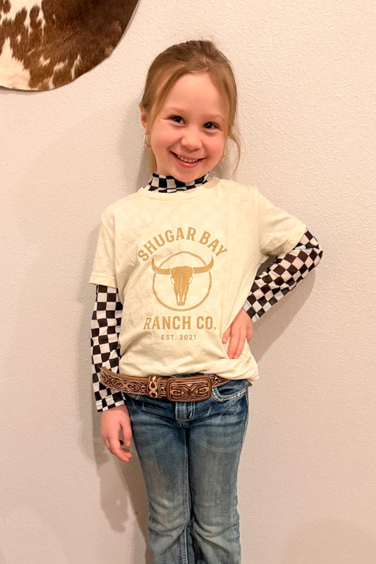 ShugarBay Longhorn Skull YOUTH Tee