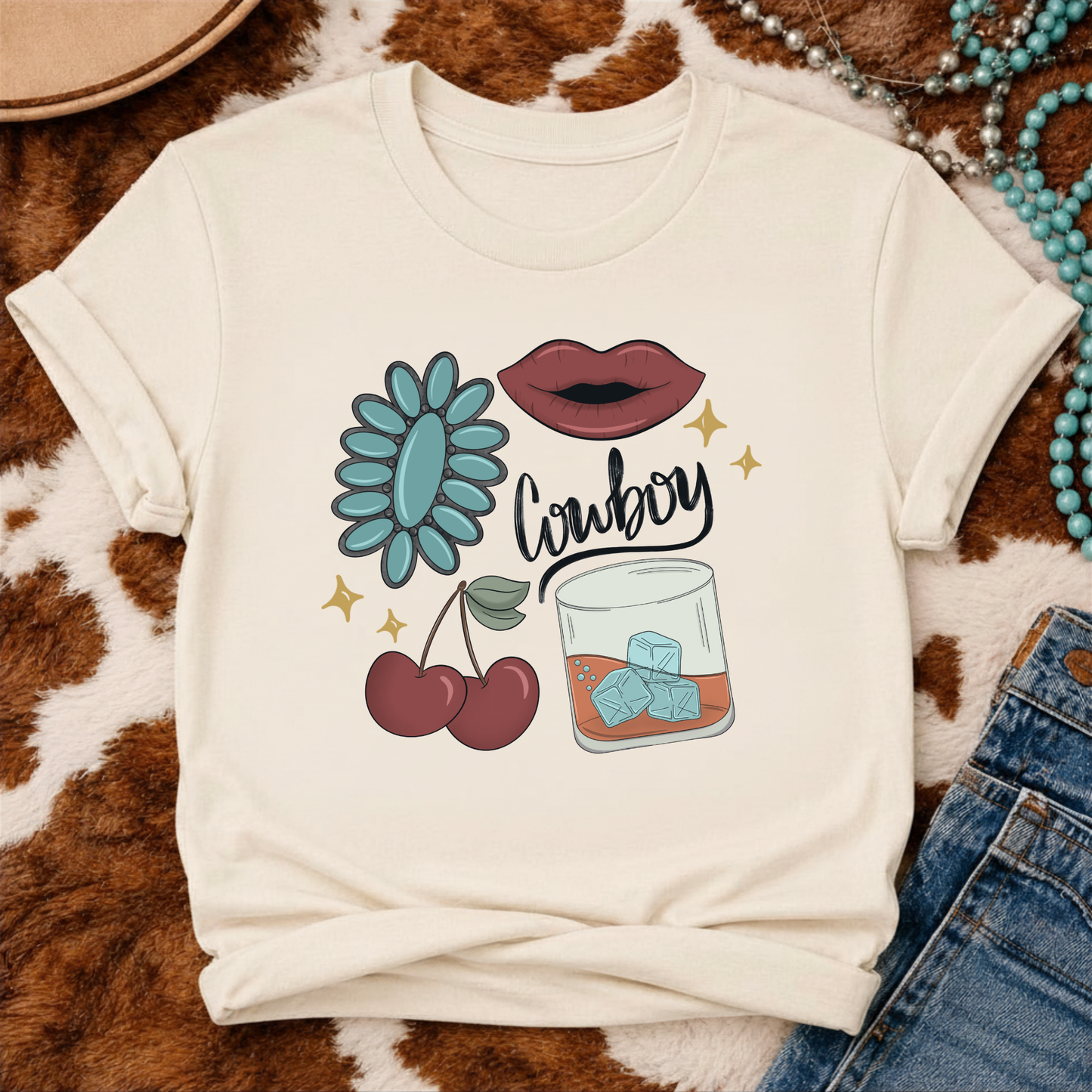 Wild Cherry Cowboy Tee