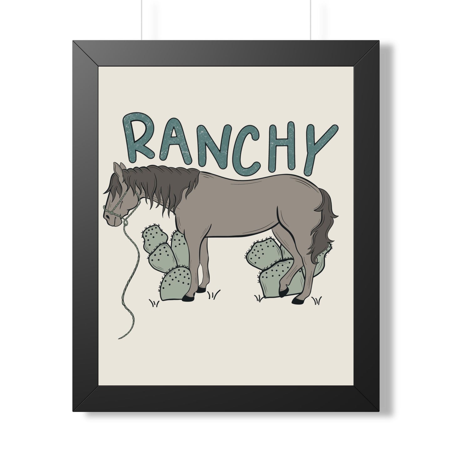 Ranchy Framed Poster — Western Cowgirl Wall Art
