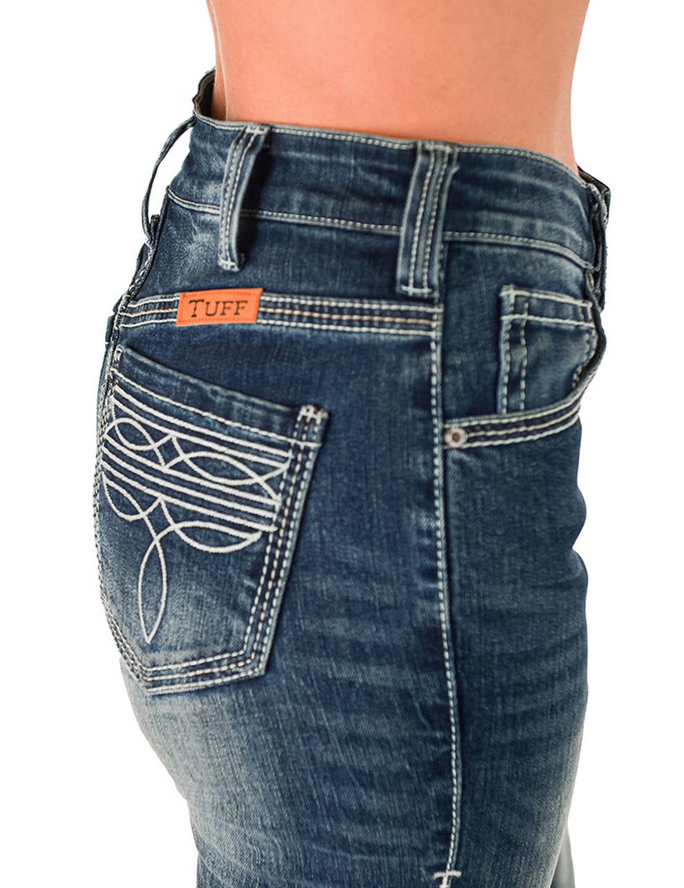 COWGIRL TUFF Boot-ee Trouser : Medium Wash / Long