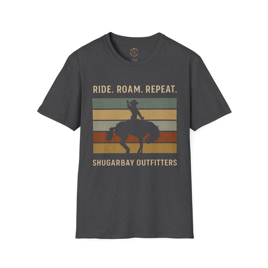 ShugarBay Ride Roam Repeat Cowboy Stripe Tee