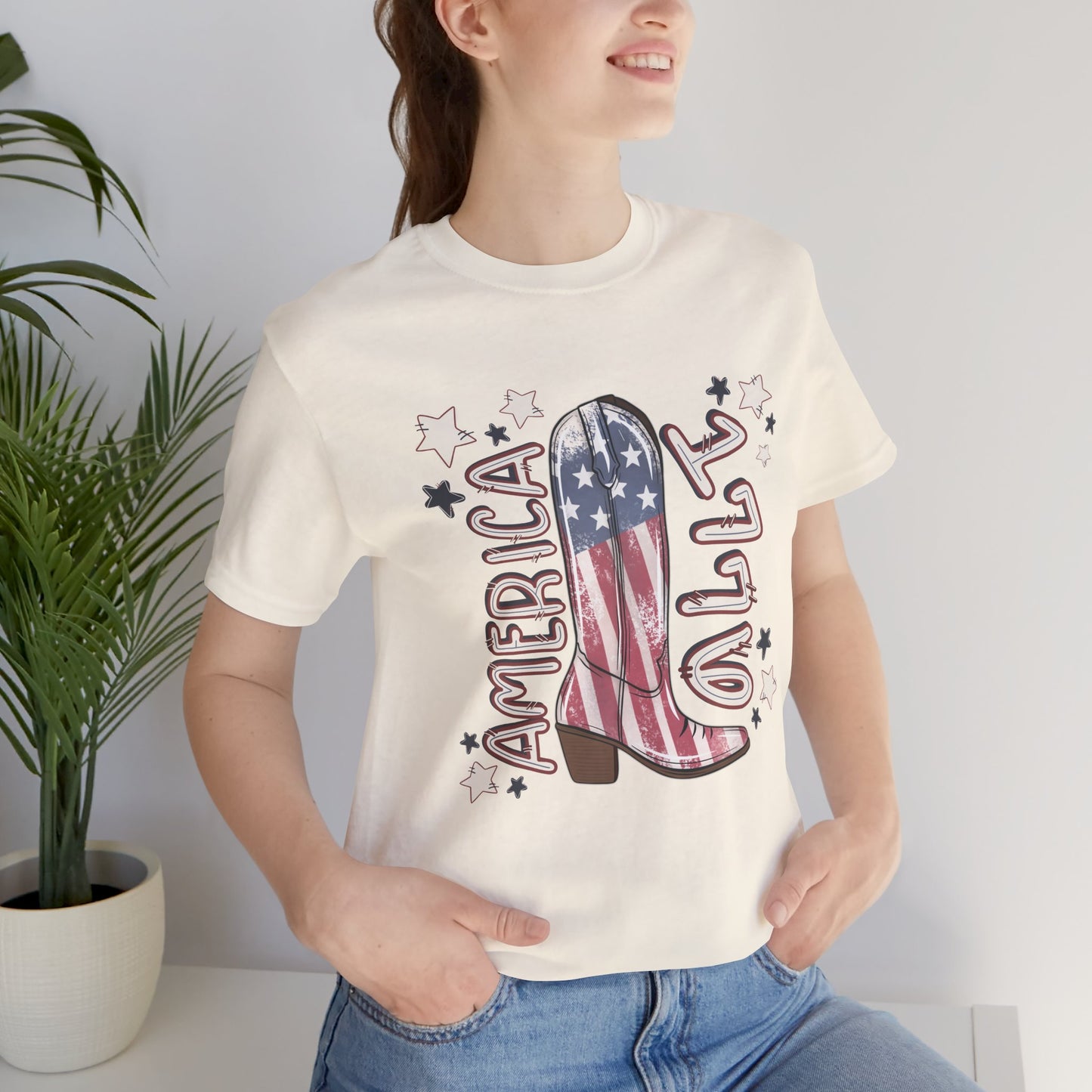 Red White & Boots Tee