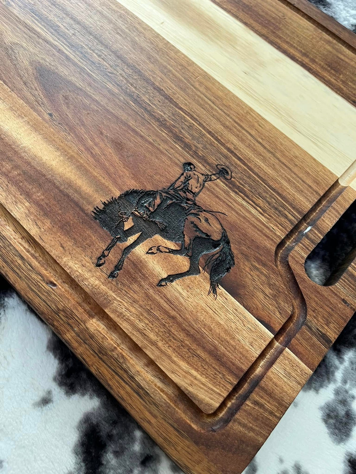 Bronc Rider Cutting Board Large