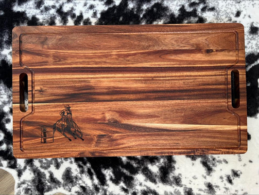 Barrel Racer Cutting Board Large