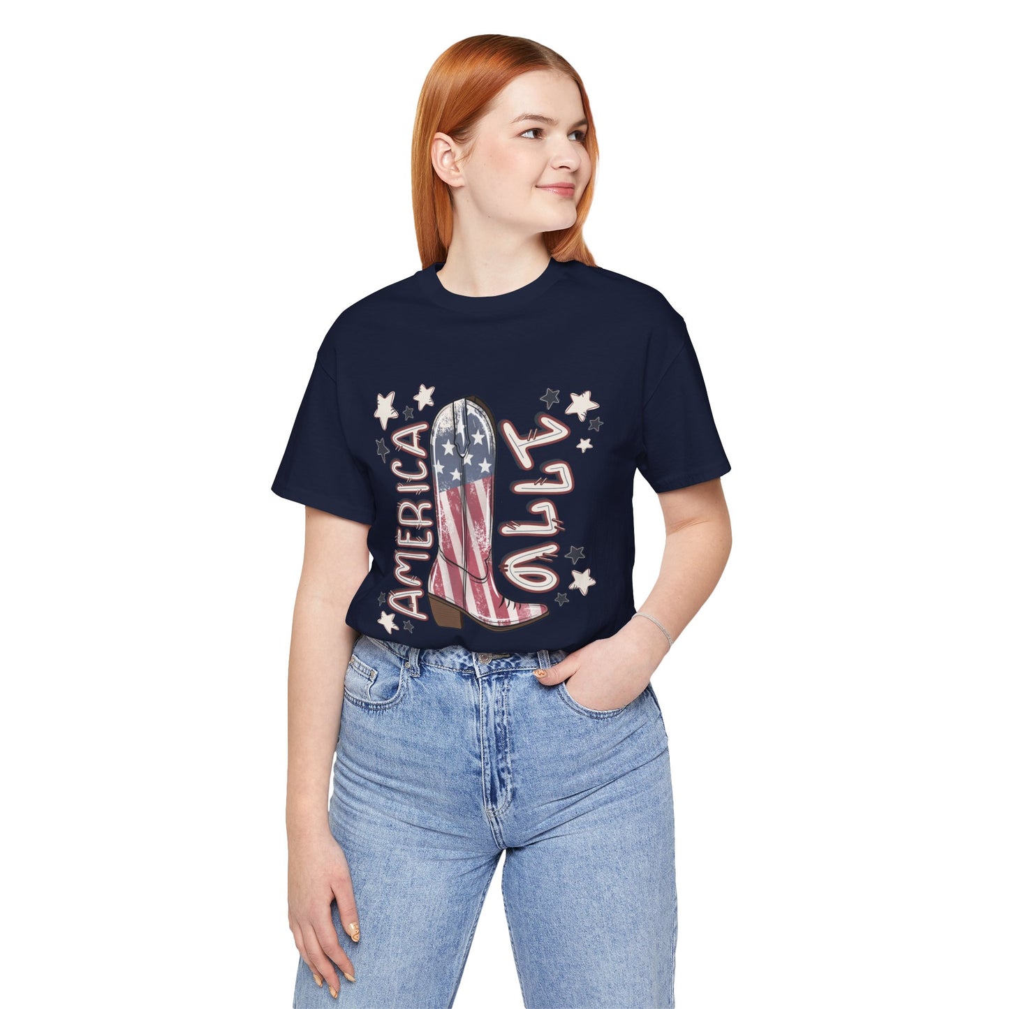 Red White & Boots Tee