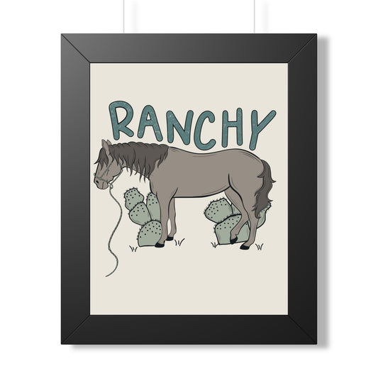 Ranchy Framed Poster — Western Cowgirl Wall Art