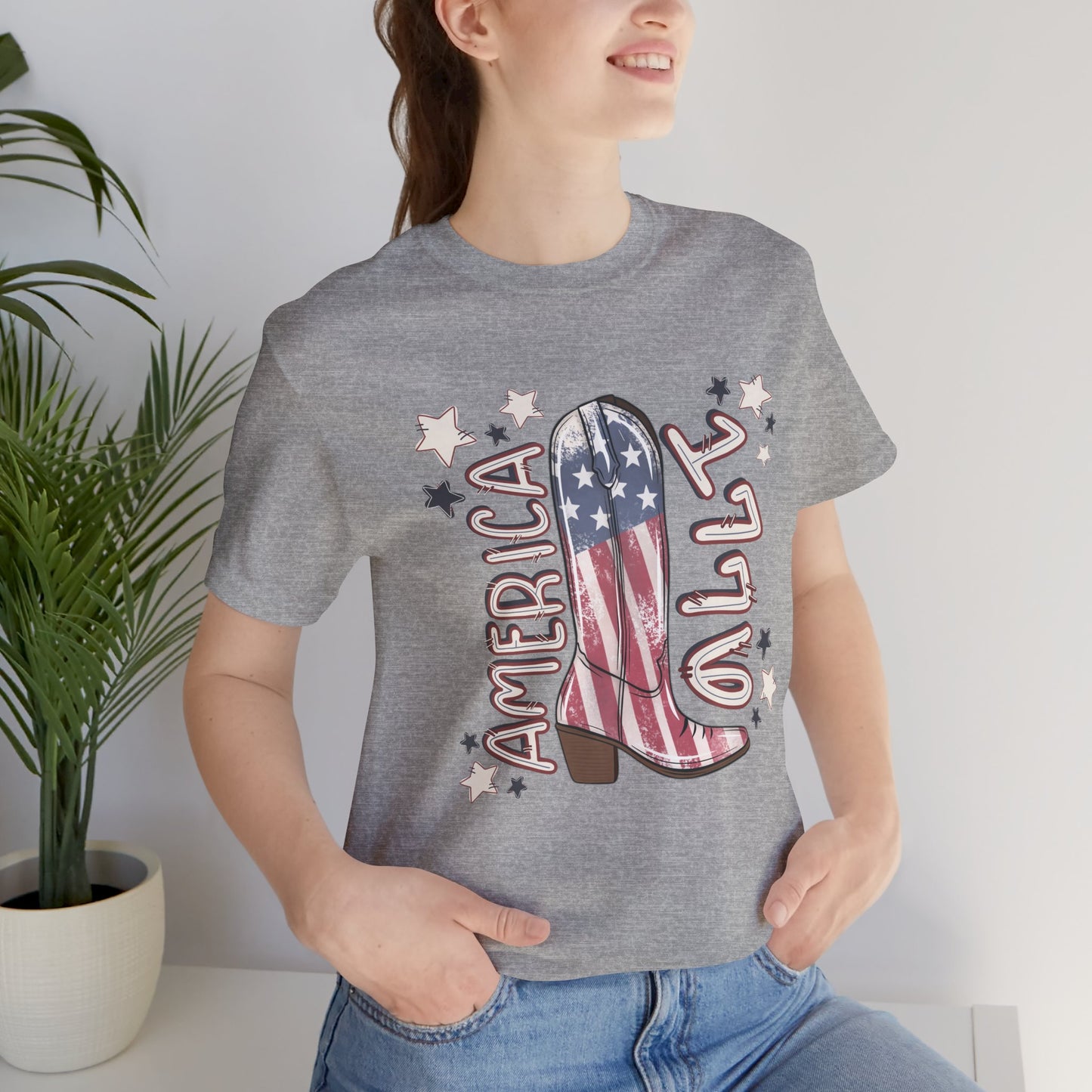 Red White & Boots Tee