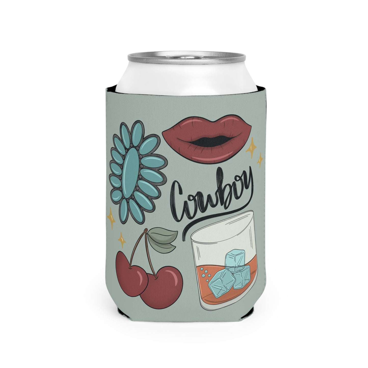 Punchy Cowgirl Can Cooler