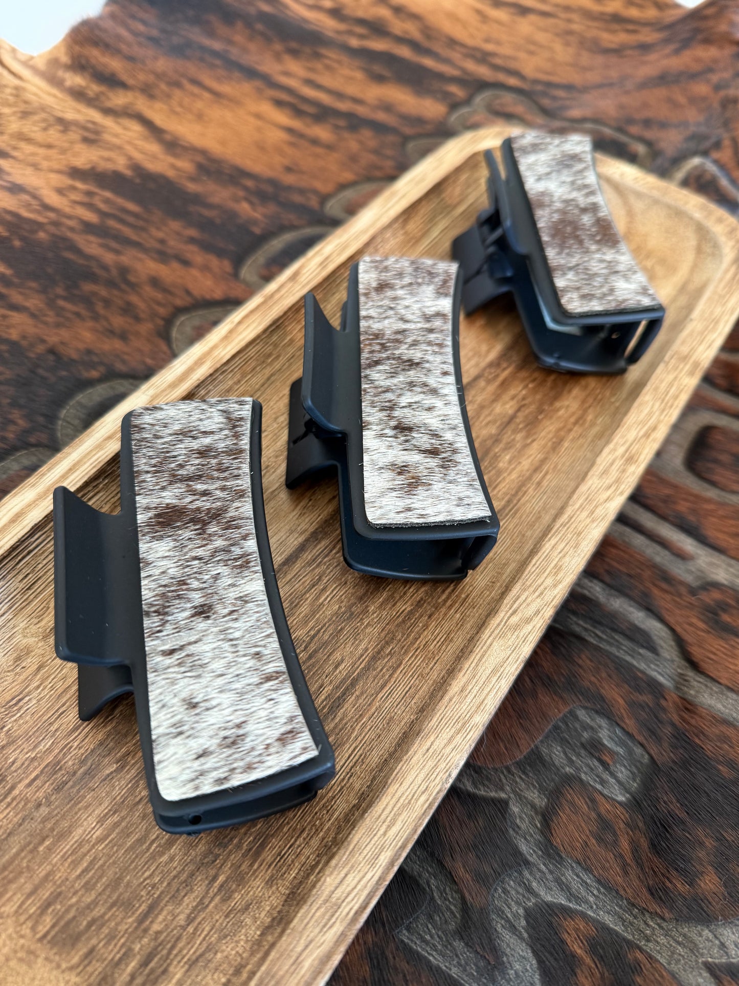 Cowhide Claw Clips