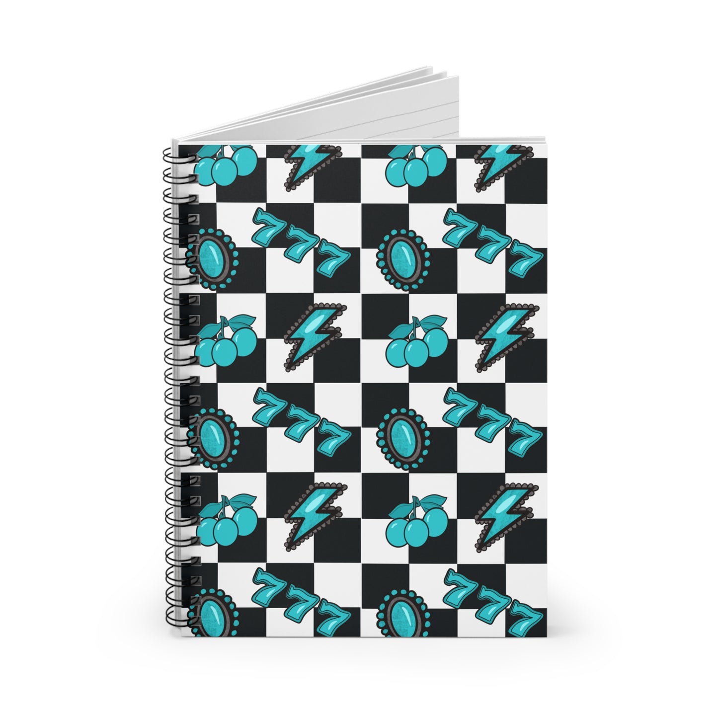 Lucky Cowgirl Retro Checker Journal