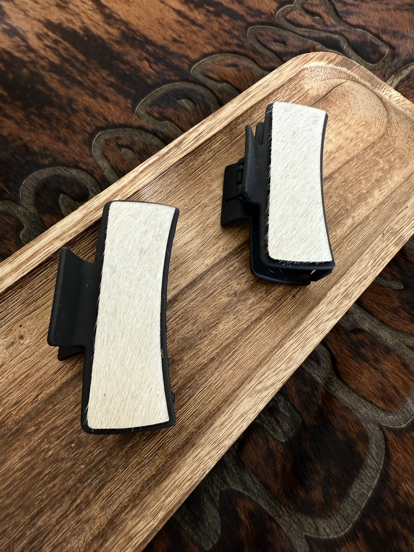 Cowhide Claw Clips