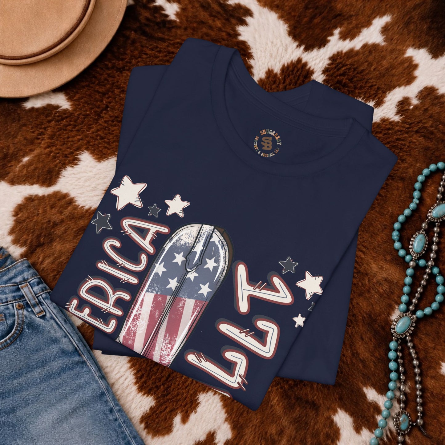 Red White & Boots Tee