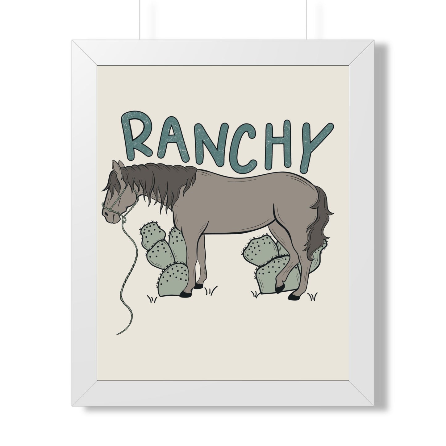 Ranchy Framed Poster — Western Cowgirl Wall Art