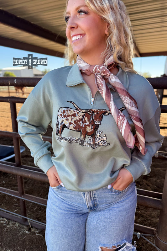 BLUE Lomita Longhorn Pullover