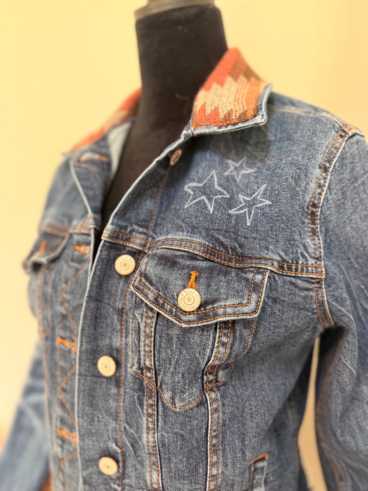 Wild Ride Denim Jacket  |  Upcycled Western | Size Medium