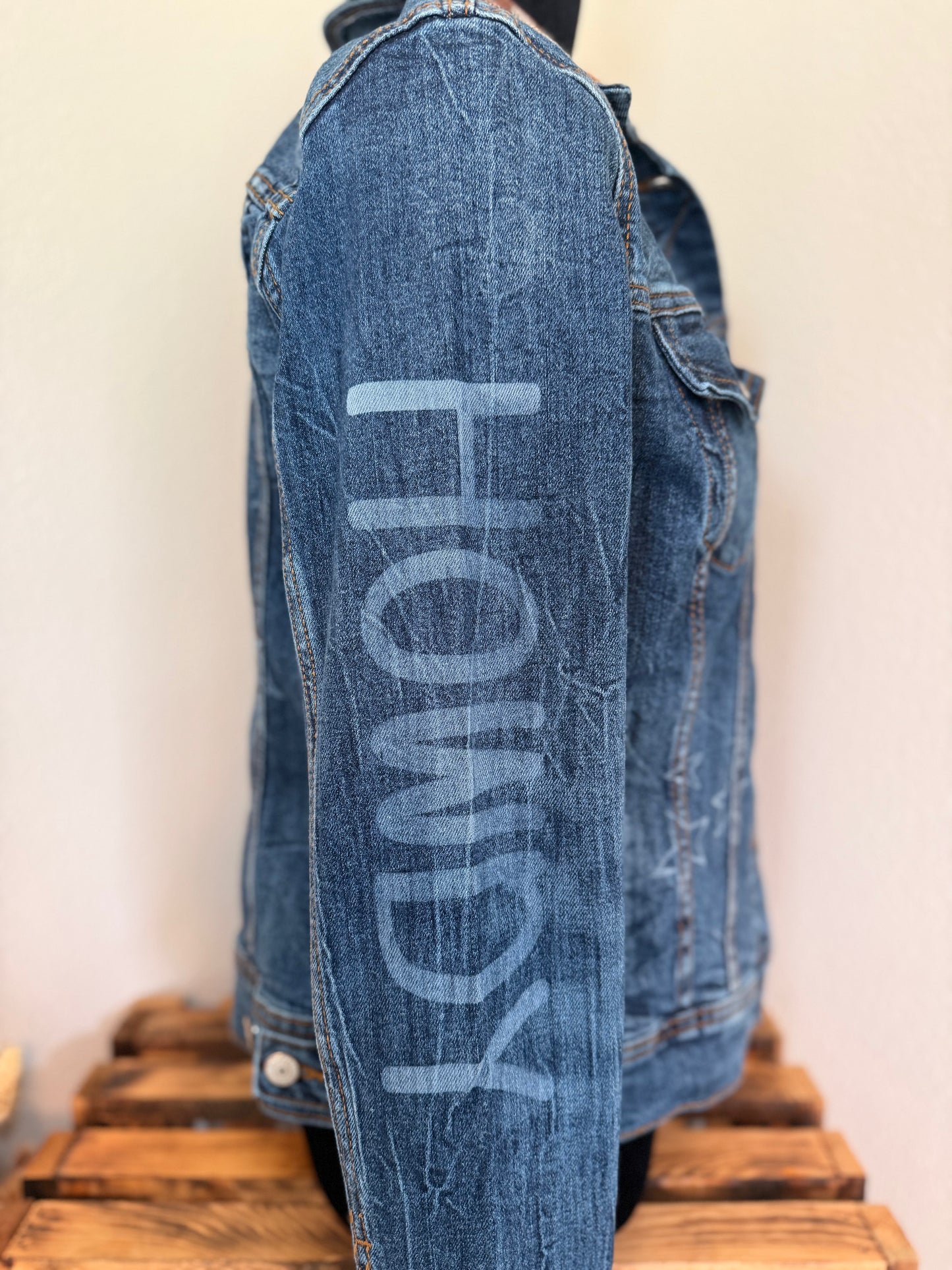 Wild Ride Denim Jacket  |  Upcycled Western | Size Medium