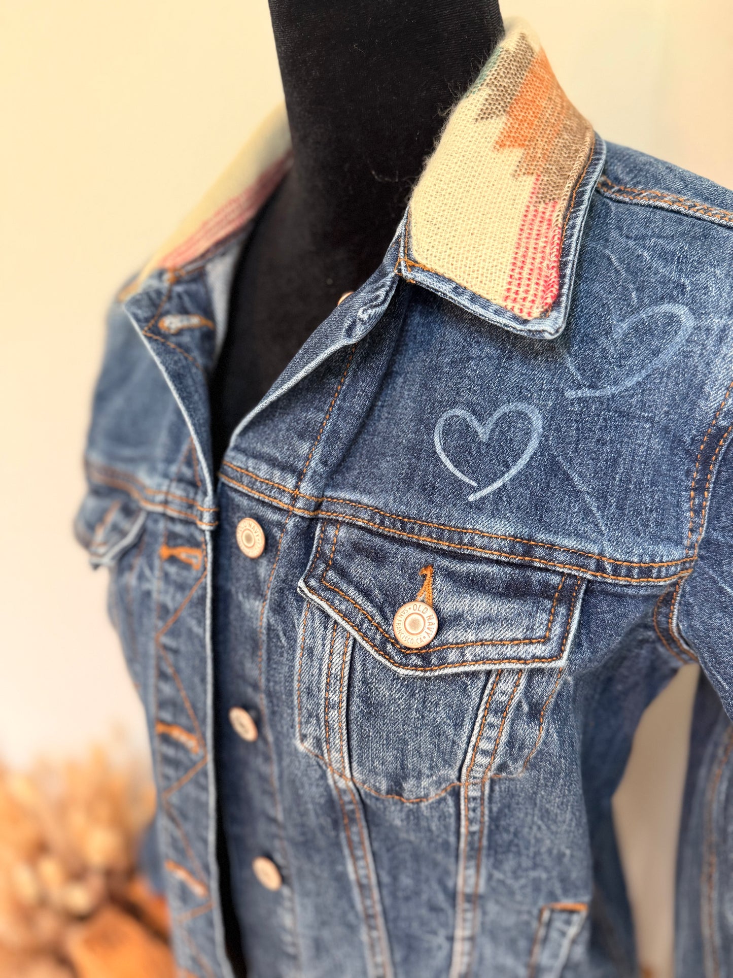 Kickin’ Up Dust Denim Jacket |  Upcycled Western | Size Medium