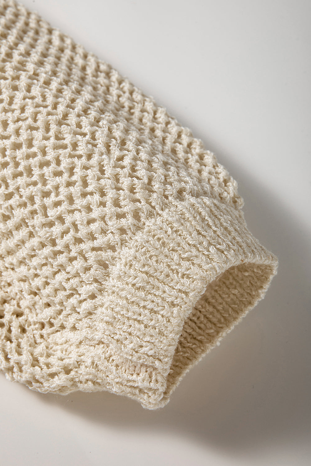 Jet Stream Hollow-out Kangaroo Pocket V Neck Hooded Sweater