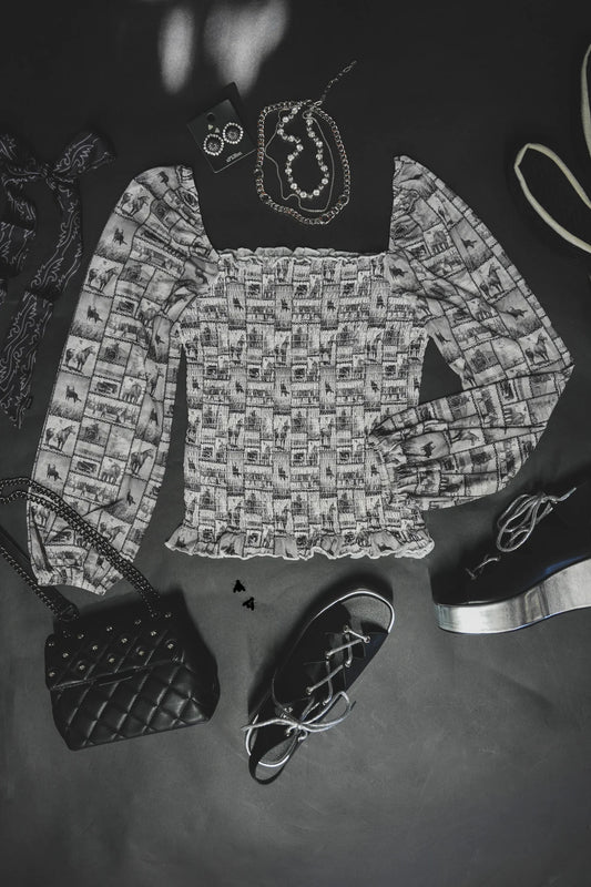 Saddle Song Smocked Blouse