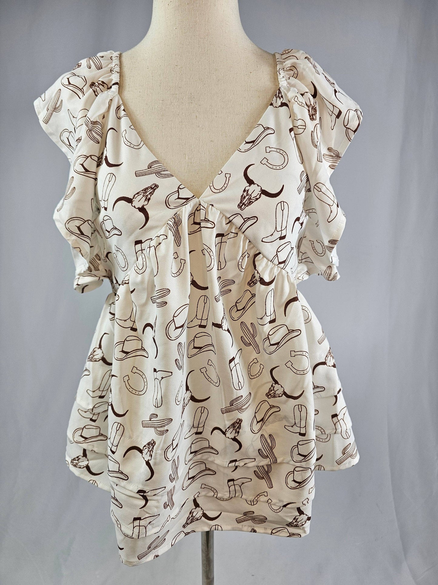 Southern Belle Back Tie Blouse