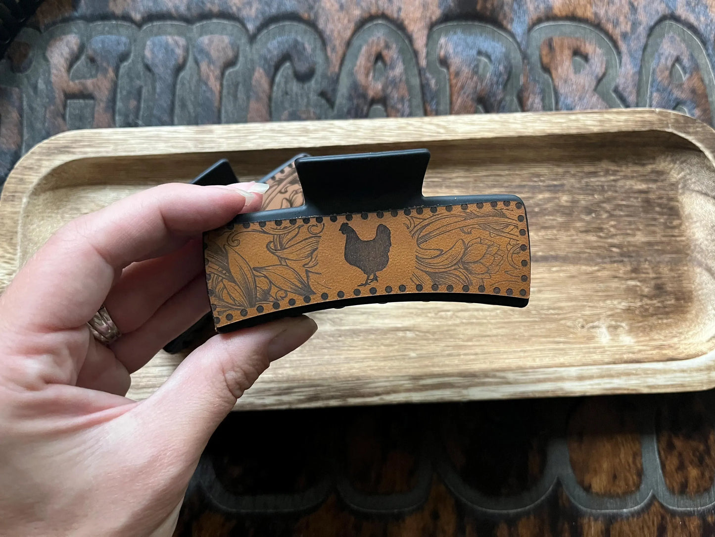 Rooster or Hen Clip - Laser Engraved