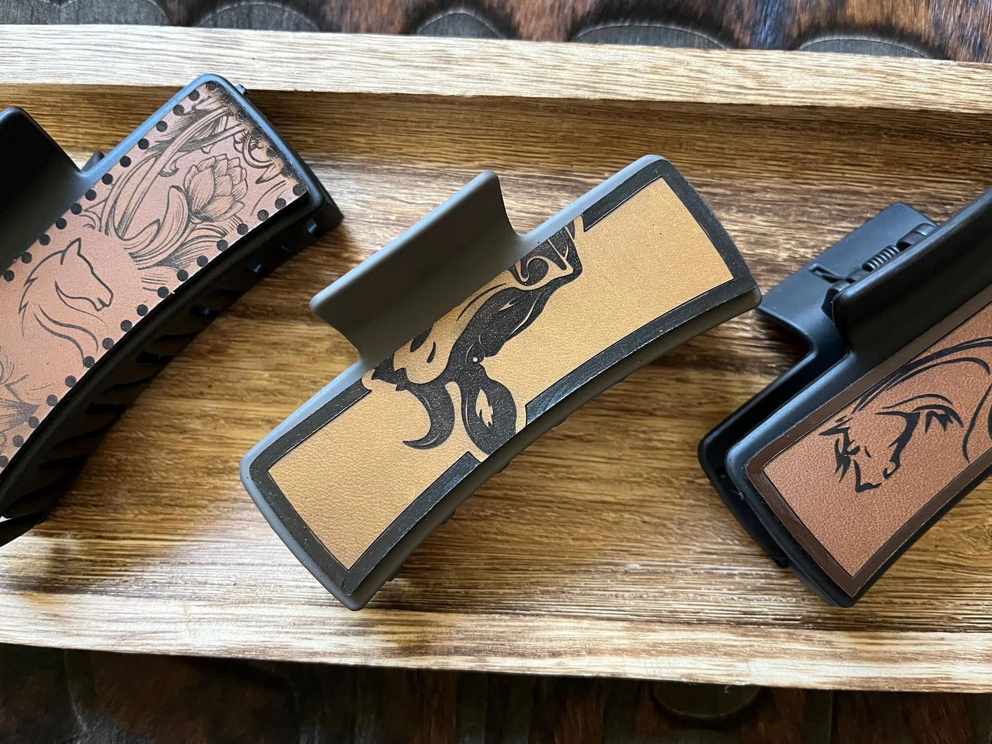 Horse Or Milk Cow Claw Clip - Laser Engraved