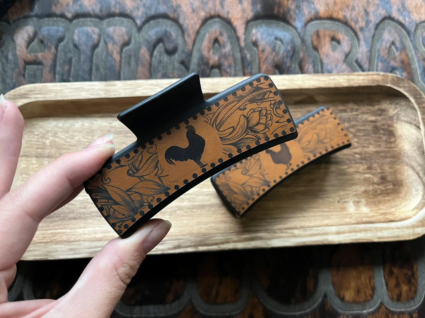 Rooster or Hen Clip - Laser Engraved