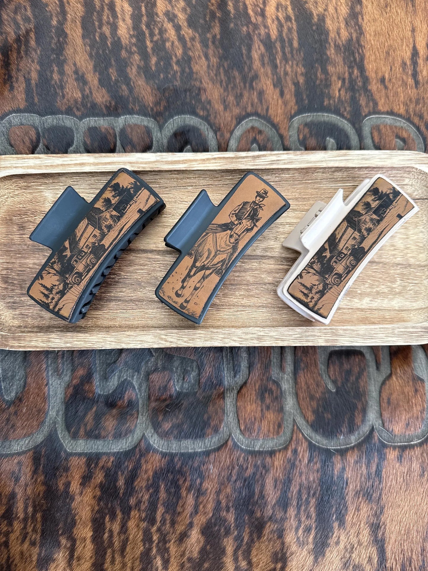 Cowboy Or Truck Clip - Laser Engraved