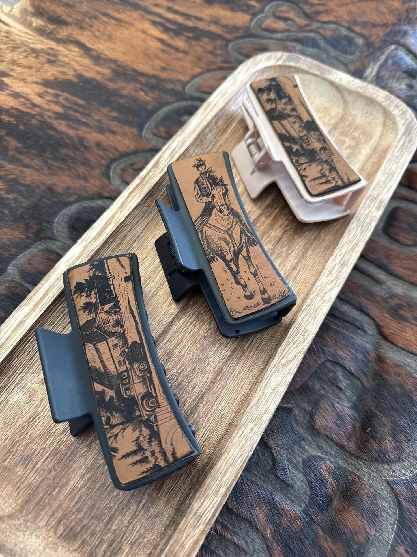 Cowboy Or Truck Clip - Laser Engraved