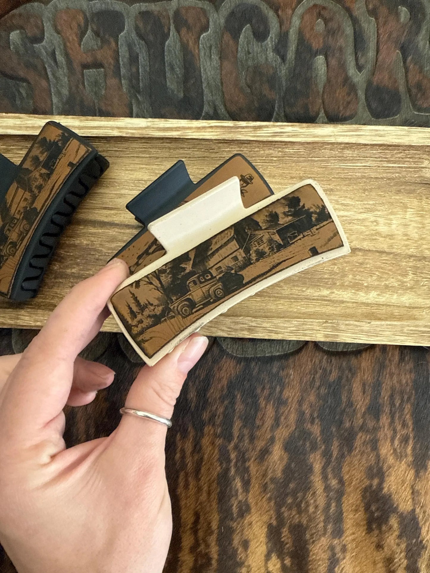 Cowboy Or Truck Clip - Laser Engraved